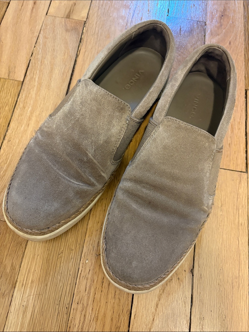 Vince Women’s Suede Slip-On Loafers - Taupe Brown